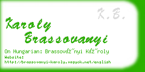 karoly brassovanyi business card